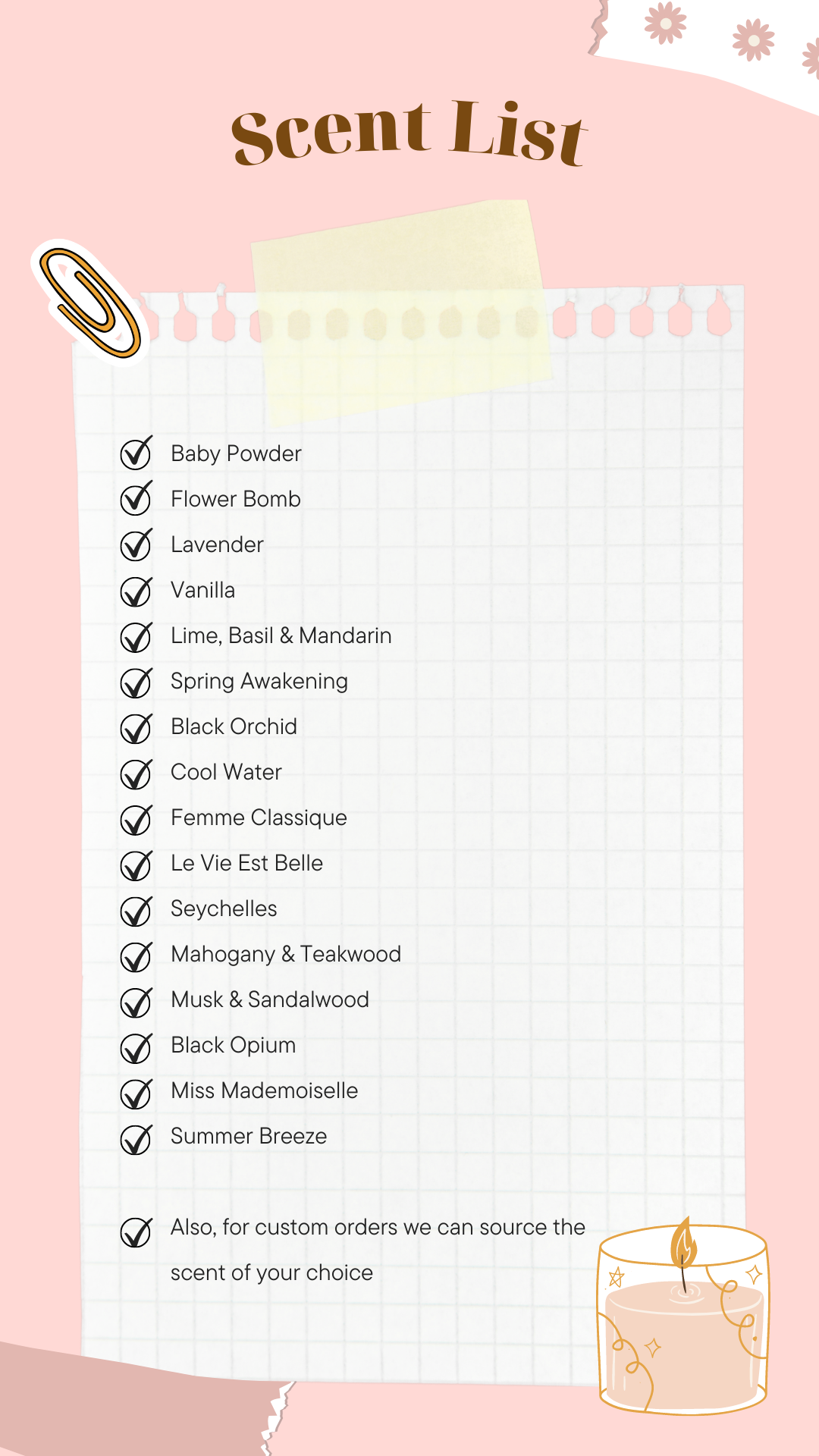 Sent List New Scent List Page – Le Grá Shop